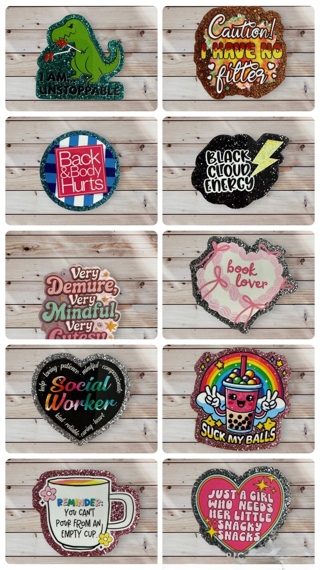 Badge Topper Only for Retractable Badge Reels Jewelry & More You Choose