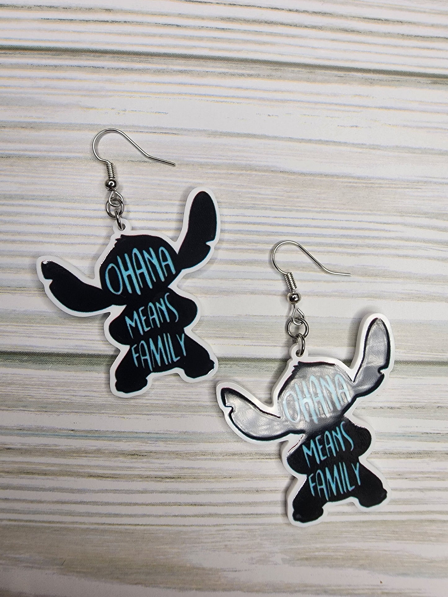 OHANA Means Family Earrings Sweet & Funny