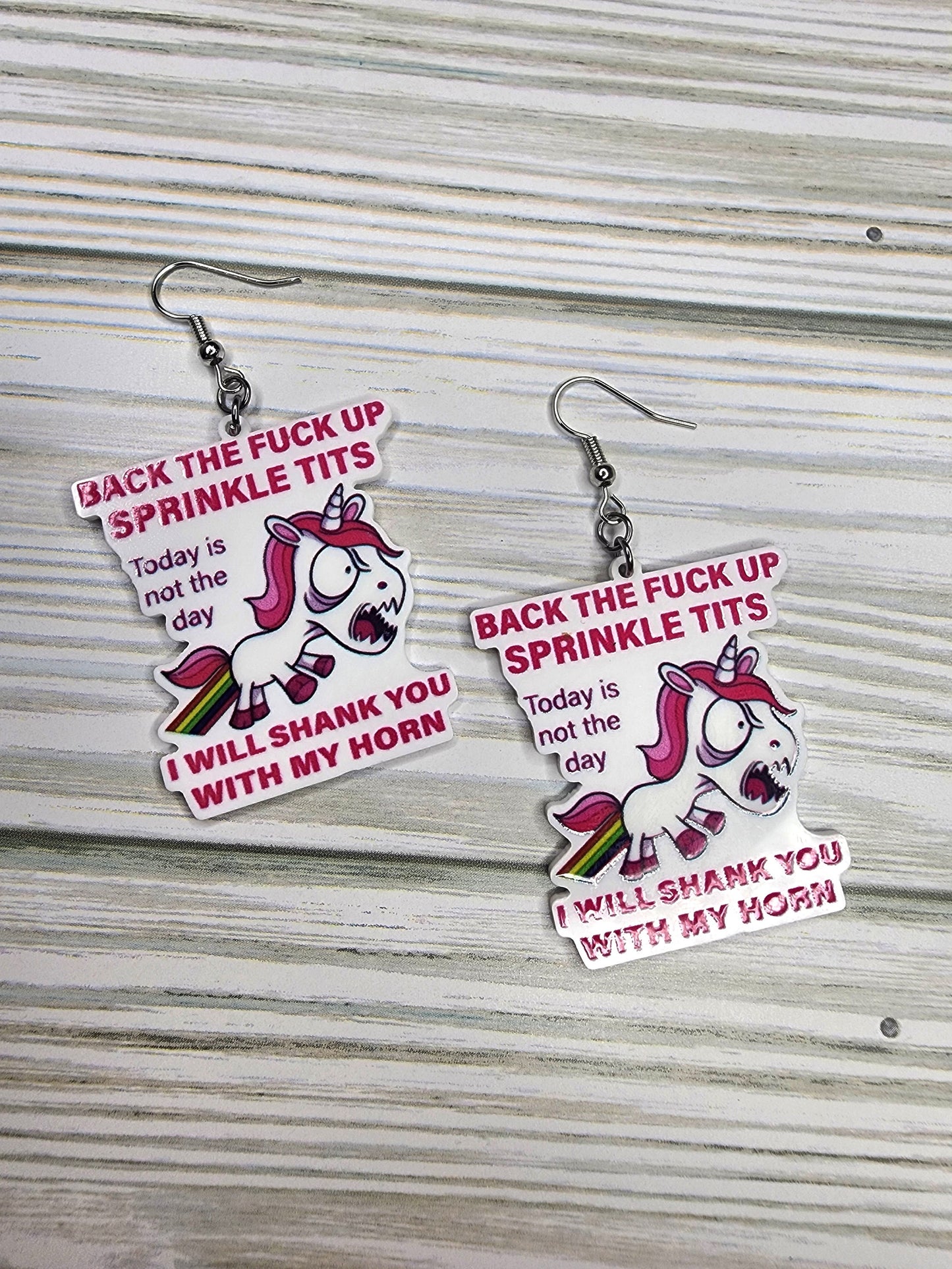 Sassy Unicorn Earrings Sarcastic & Funny You Choose