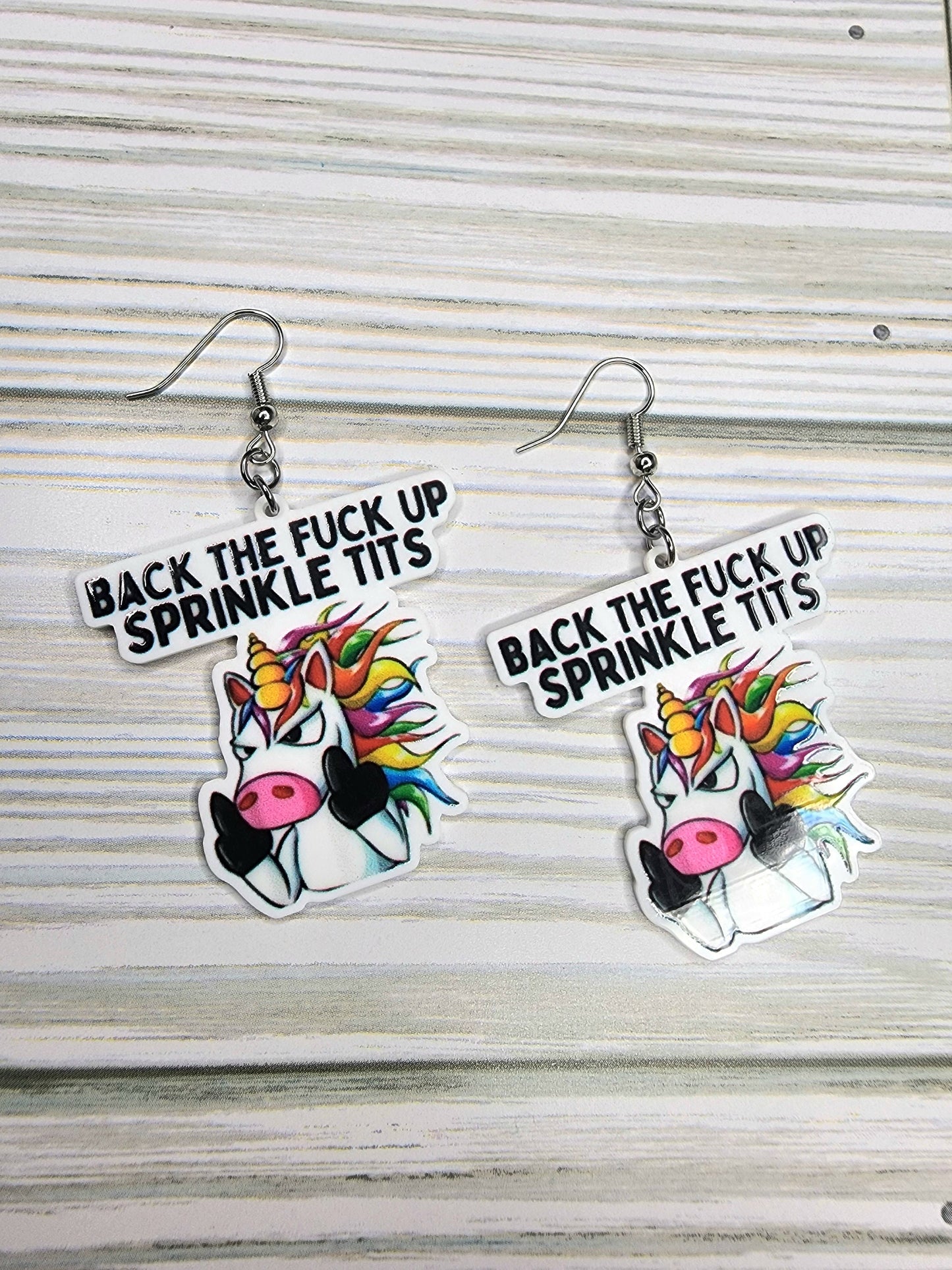 Sassy Unicorn Earrings Sarcastic & Funny You Choose