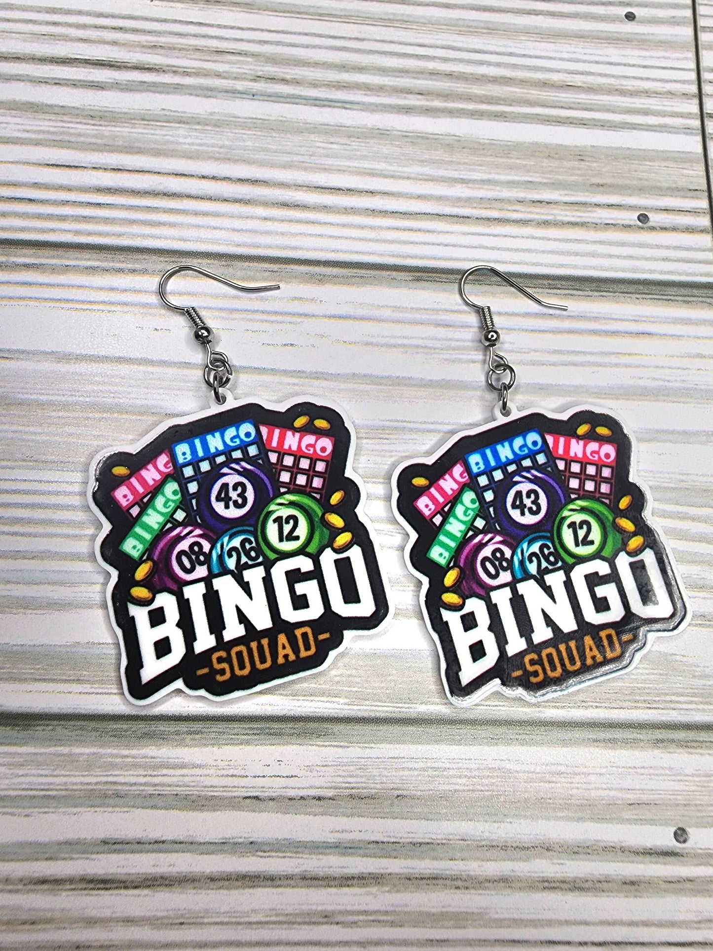 My Lucky Bingo Earrings Funny & Sweet You Choose