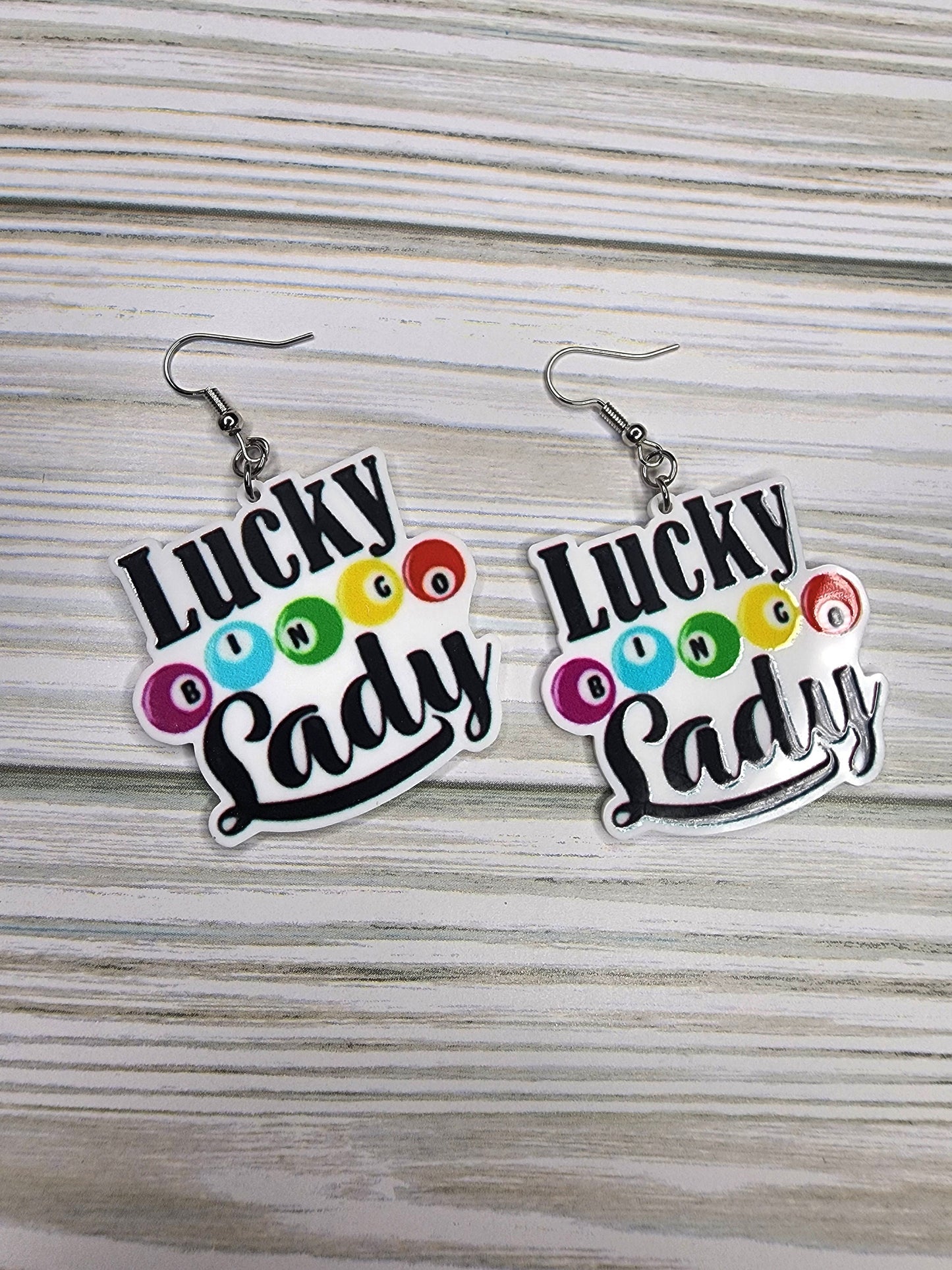 My Lucky Bingo Earrings Funny & Sweet You Choose