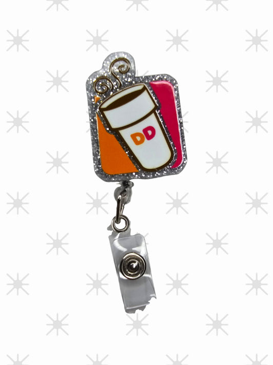 DD Coffee Brew Retractable Badge Reel