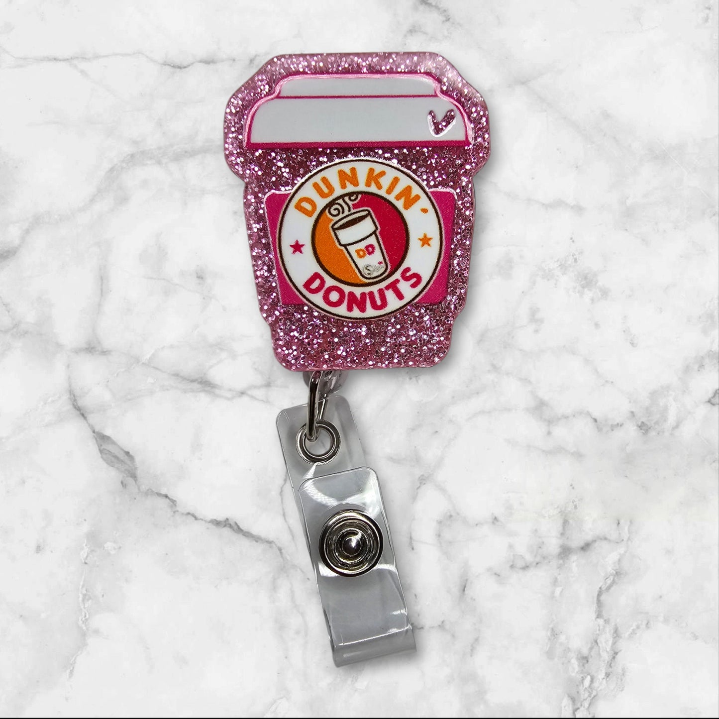 Cup of Joe Coffee Retractable Badge Reel