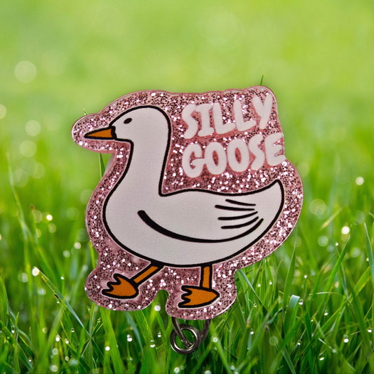 Silly Goose Retractable Badge Reel Work ID