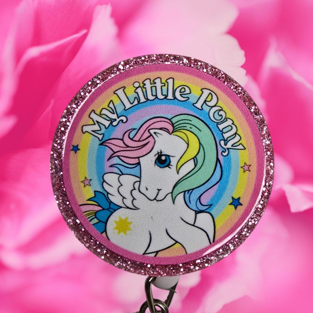 Rainbow Pony Retractable Badge Reel Work ID