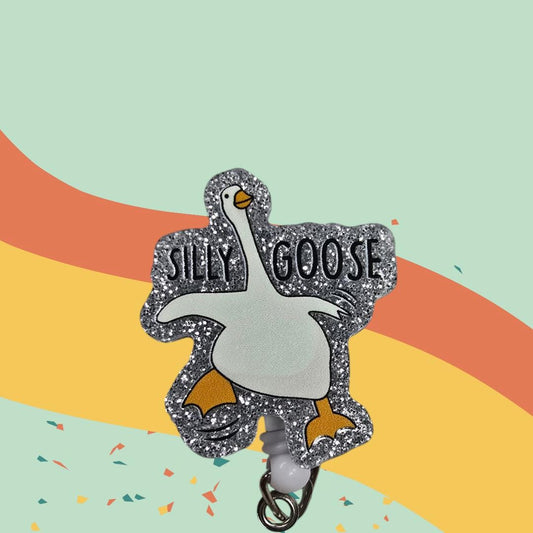 Silly Goose Retractable Badge Reel Work ID