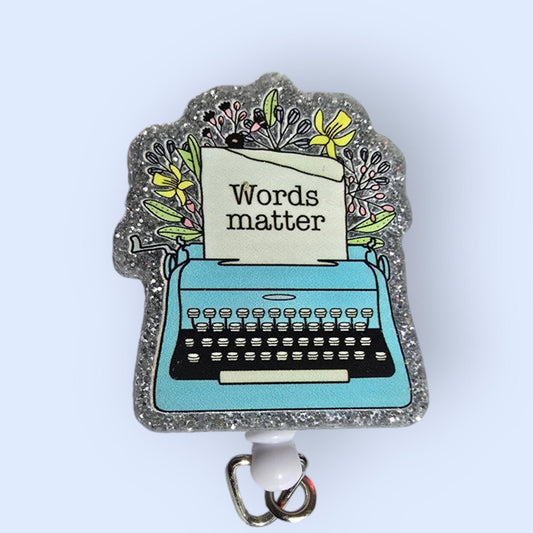 Words Matter Retractable Badge Reel Work ID