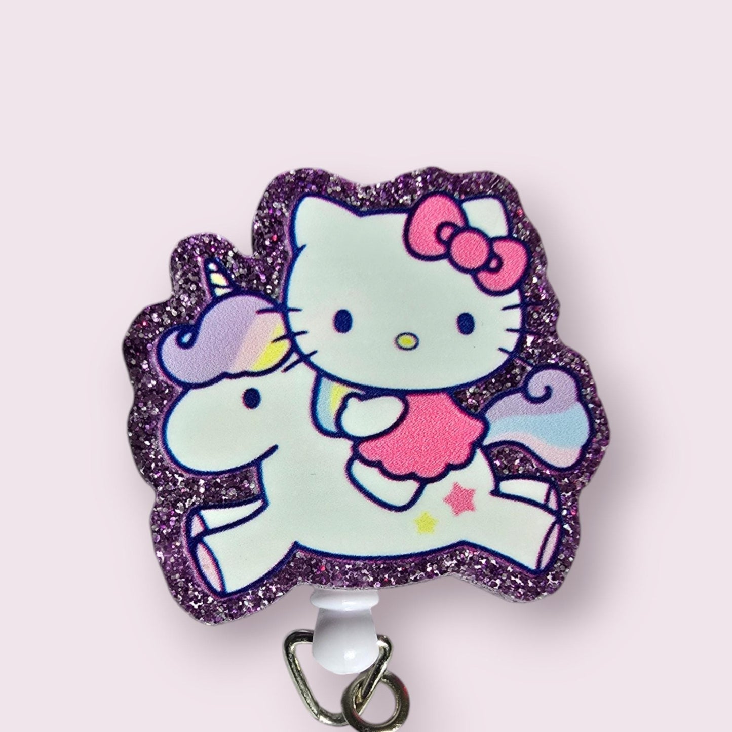 Kitty Unicorn Retractable Badge Reel Work ID