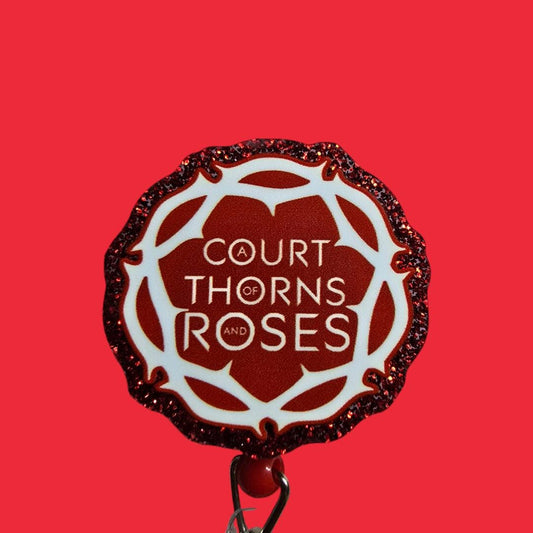 Fantasy Author Roses Retractable Badge Reel Work ID