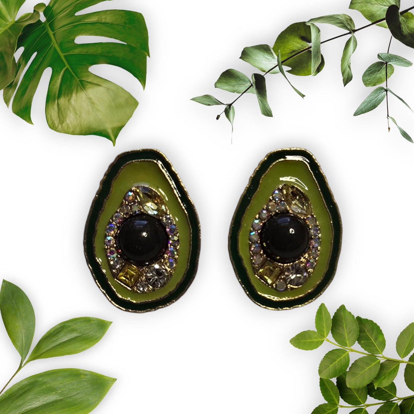 My Love For Avocado Cluster Nugget Earrings You Choose